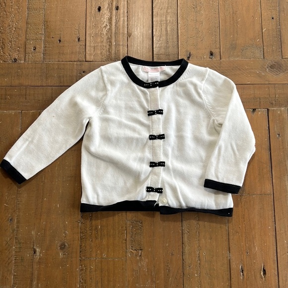 Janie and jack black and white bow cardigan sweater - Picture 1 of 5